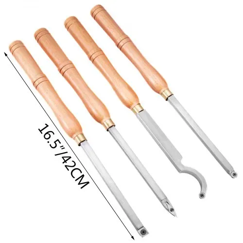 VEVOR Stechbeitel Set Wellendurchmesser 12 mm, Stemmeisen Holz 4-Teilig, Stechbeitel mit Holzgriff, Stecheisen mit T15- und T20 Inbusschlüssel – Bild 7