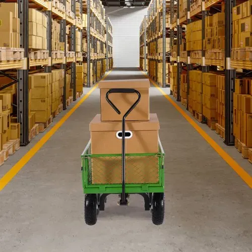 VEVOR Bollerwagen 408,23 kg, Transportwagen, Gerätewagen, Gartenwagen, Handwagen mit 10-Zoll-Reifen und abnehmbaren Seitenteilen aus Netzgewebe (umbaubar in Pritsche) und um 180° drehbarem Griff – Bild 7