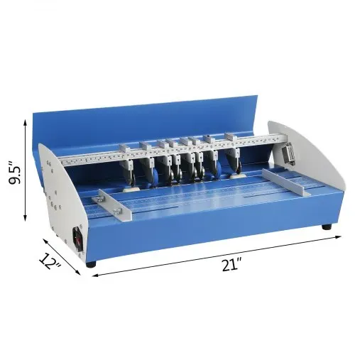 VEVOR Rillmaschine 520 mm, Elektrische Nutmaschine 540 mm x 370 mm x 230 mm, Creasing Maschine 220 V, Bürobedarf und Schreibwaren mit Rundpresstechnik, Falzmaschine für Dateien, Karten, A4-Papiere – Bild 7