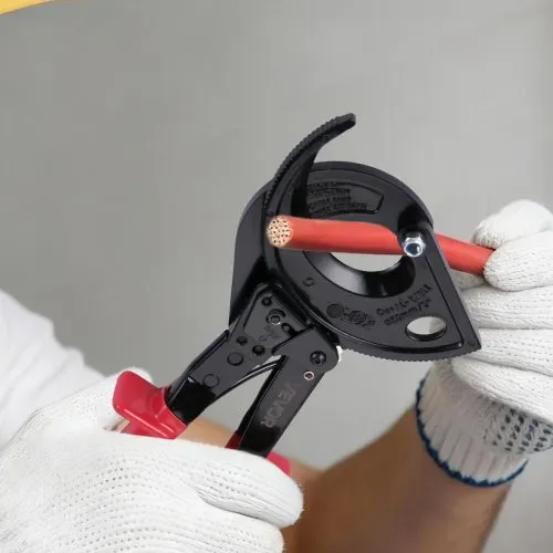 VEVOR Ratschen Kabelschneider, Kabelschere, Federstahlklingen mit Isolierten Griffen, Schnellverschlussknopf, Drahtschere zum Schneiden von Kupfer- & Aluminiumkabeln bis zu 400 mm² – Bild 7