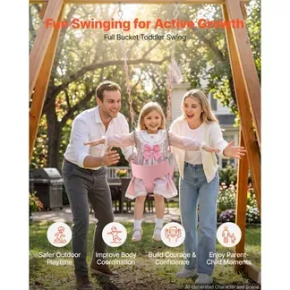 VEVOR Kinderschaukel 136 kg Schaukel Hohe Rückenlehne Vollschalensitz Pink, für Spielplätze im Garten & Indoor, Beschichtete Ketten & Karabiner, Komplett Montierter Sitz für Kinder ab 3 Jahren, CE/CPC VEVOR Kinderschaukel 136 kg Schaukel Hohe Rückenlehne Vollschalensitz Pink, für Spielplätze im Garten & Indoor, Beschichtete Ketten & Karabiner, Komplett Montierter Sitz für Kinder ab 3 Jahren, CE/CPC