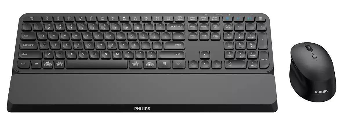 Philips 6000 series SPT6607B/31 Tastatur Maus enthalten Universal RF Wireless + Bluetooth Schwarz – Bild 4
