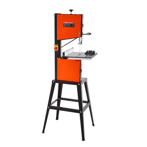 VEVOR Bandsäge mit Untergestell, 254 mm, Zweigang-Holzbandsäge, 373 W (1/2 PS), max. Schnitthöhe 160 mm, 335×340 mm Gusseisentisch, mit 360°-Arbeitsleuchte, Gehrungsanschlag, Parallelanschlag VEVOR Bandsäge mit Untergestell, 254 mm, Zweigang-Holzbandsäge, 373 W (1/2 PS), max. Schnitthöhe 160 mm, 335×340 mm Gusseisentisch, mit 360°-Arbeitsleuchte, Gehrungsanschlag, Parallelanschlag
