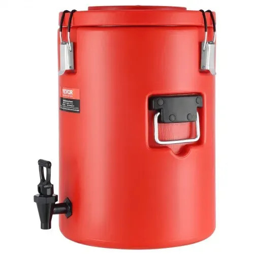 VEVOR Heiß- und Kaltgetränkespender Getränkespender 6 L, Edelstahl Heiß- und Kaltwasserbrunnen Großer Getränkespender mit Zapfen für Kaffee, Kalte Milch, Wasser, Saft usw. Isolierkanne Rund – Bild 10