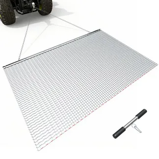 VEVOR Schleppegge, 201×122 cm, Wiesenegge, Wiesenschleppe, Feldegge aus Verzinktem Stahl mit Anhängekette, Anbaugerät für ATVs, UTVs & Traktoren zum Einebnen von Schotterwegen, Fahrspuren & Feldern VEVOR Schleppegge, 201×122 cm, Wiesenegge, Wiesenschleppe, Feldegge aus Verzinktem Stahl mit Anhängekette, Anbaugerät für ATVs, UTVs & Traktoren zum Einebnen von Schotterwegen, Fahrspuren & Feldern