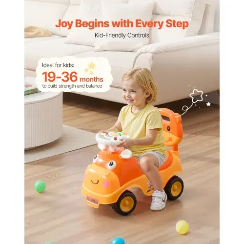 VEVOR Rutschauto, 500x240x415 mm Rutscher für Kleinkinder, Rutschfahrzeug mit Hupe und Musik, 22 kg Tragkraft, Stauraum unter dem Sitz, Lauflernhilfe für Kleinkinder von 19 bis 36 Monaten VEVOR Rutschauto, 500x240x415 mm Rutscher für Kleinkinder, Rutschfahrzeug mit Hupe und Musik, 22 kg Tragkraft, Stauraum unter dem Sitz, Lauflernhilfe für Kleinkinder von 19 bis 36 Monaten