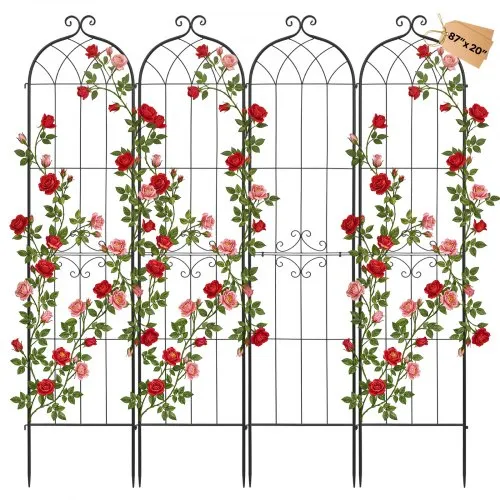 VEVOR Rankgitter, 220×52,5cm 4er-Pack, Metall Rankhilfe mit Pulverbeschichteter Oberfläche & Verriegelungsmechanismus, Kletterhilfe, Garten Spalier, Pflanzengitter für Blumen, Gemüse & Rosen VEVOR Rankgitter, 220×52,5cm 4er-Pack, Metall Rankhilfe mit Pulverbeschichteter Oberfläche & Verriegelungsmechanismus, Kletterhilfe, Garten Spalier, Pflanzengitter für Blumen, Gemüse & Rosen