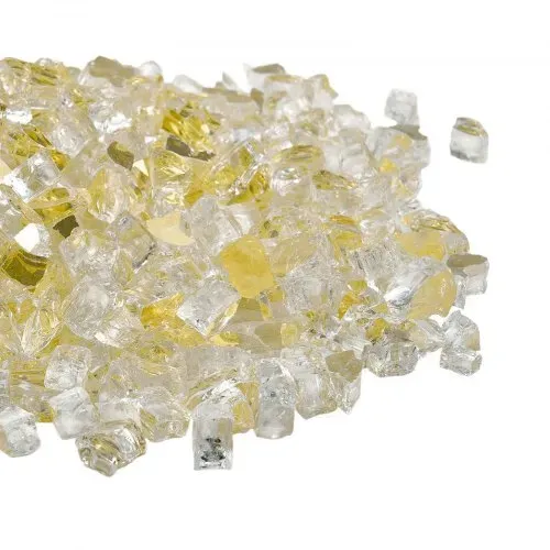 VEVOR Feuerglas, 4,5 kg hochtemperaturbeständige Glassteine, 12,7 mm reflektierende Feuerstellen-Glasperlen, Feuerstelle Glasfelsen, Kaminglas, Feuerkristall, Feuerperlen, für Kamin, Golden – Bild 9