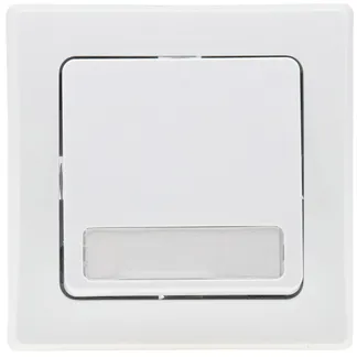 DELPHI Taster mit Namensschild 0-250V~/ 10A, inkl. Rahmen, UP, weiß DELPHI Taster mit Namensschild 0-250V~/ 10A, inkl. Rahmen, UP, weiß