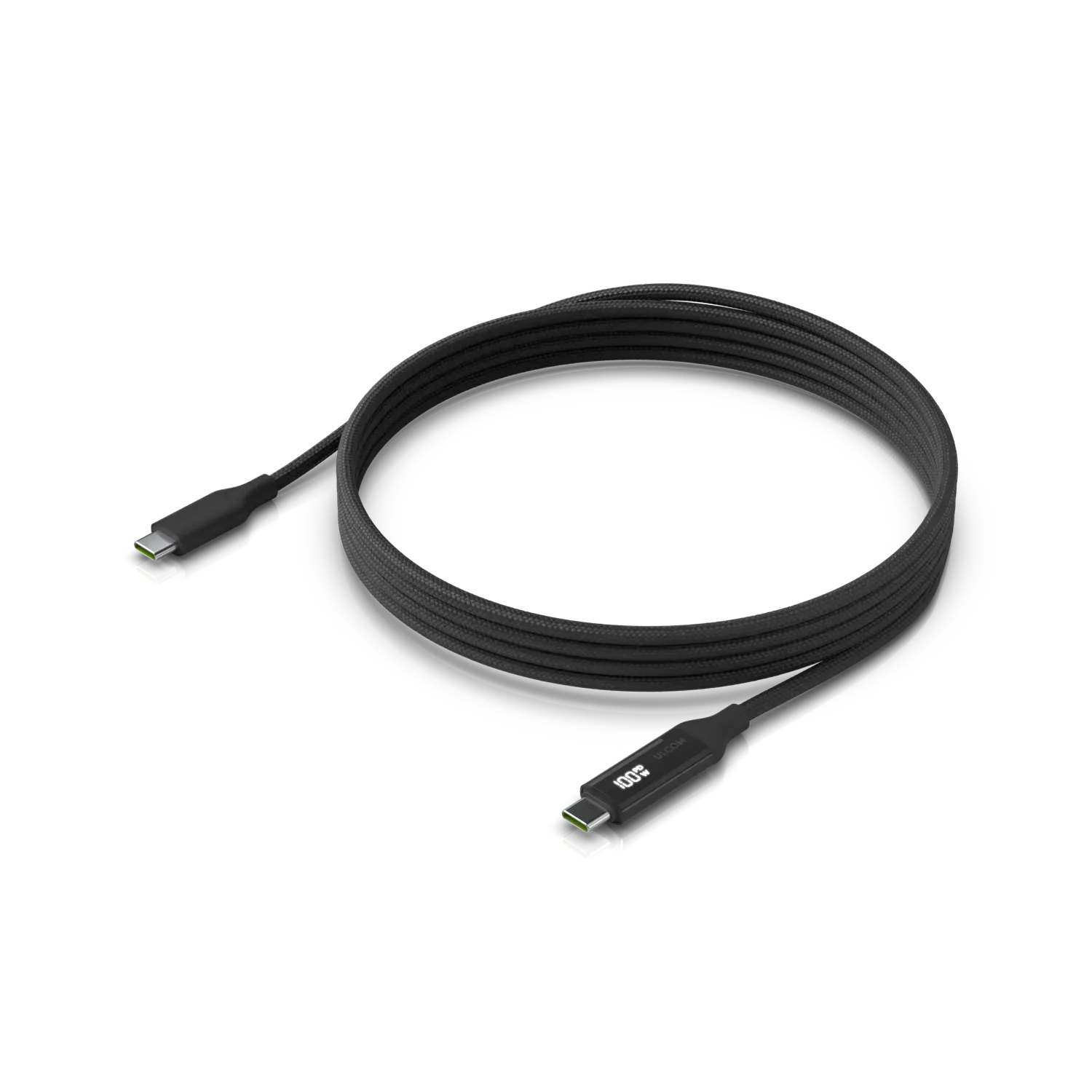 Ubiquiti USB-C Cable with Charge Display • 2m • 100W • UACC-Cable-USB-100W-2M-BK Ubiquiti USB-C Cable with Charge Display • 2m • 100W • UACC-Cable-USB-100W-2M-BK
