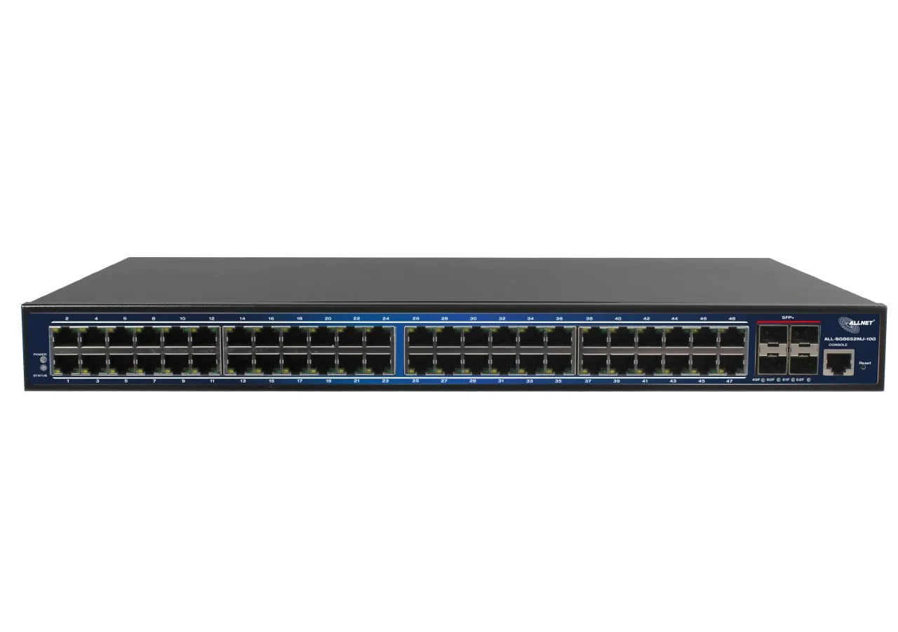 ALLNET Switch full managed Layer2+ 52 Port • 48x GbE • 4x SFP+ • 19" • JSON API • ALL-SG8652MJ-10G – Bild 2