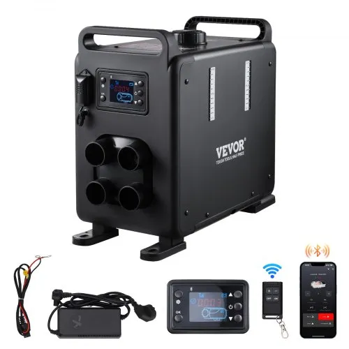 VEVOR 5-8KW Dieselheizung 12 V / 24 V All in One Diesel-Luftheizung mit Bluetooth App-Steuerung & Fernbedienung & Anzeigebildschirm & CO-Alarm, schnell aufheizende vertikale tragbare Dieselheizung VEVOR 5-8KW Dieselheizung 12 V / 24 V All in One Diesel-Luftheizung mit Bluetooth App-Steuerung & Fernbedienung & Anzeigebildschirm & CO-Alarm, schnell aufheizende vertikale tragbare Dieselheizung