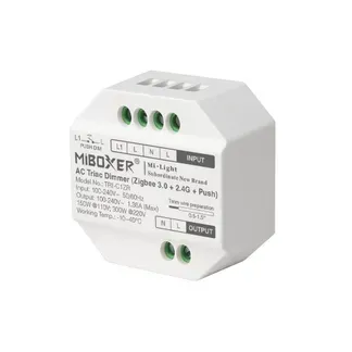 MiBoxer TRI-C1ZR Dimmer Zigbee 3.0 + Push 300W für LED, Halogen, Glühlampe MiBoxer TRI-C1ZR Dimmer Zigbee 3.0 + Push 300W für LED, Halogen, Glühlampe