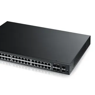 Zyxel Switch smart managed Layer2 50 Port • 44x 1 GbE • PoE Budget 375 Watt • 48x PoE at • 4x 1 Gb Combo • 2x SFP • 19″ • NebulaFlex • GS1920-48HPV2 Zyxel Switch smart managed Layer2 50 Port • 44x 1 GbE • PoE Budget 375 Watt • 48x PoE at • 4x 1 Gb Combo • 2x SFP • 19″ • NebulaFlex • GS1920-48HPV2