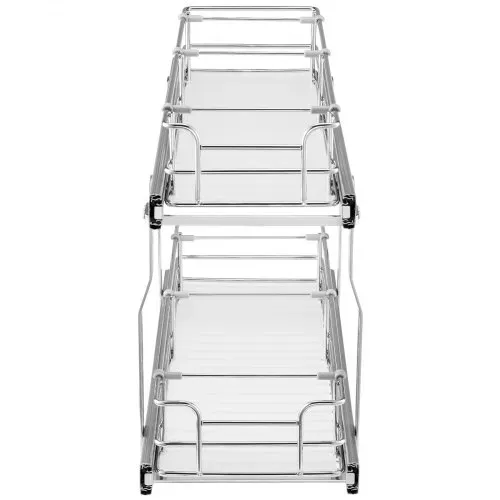 VEVOR Ausziehbarer Spülschrank-Organizer mit 2 Ebenen unter Waschbecken (215x533x385 mm) Gewürzregal Küchenregal Lagerregal Organizer für Küche Badezimmer 245x563x485 mm (Einbaumaß) – Bild 8