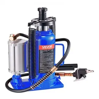 VEVOR lufthydraulischer Flaschenheber mit 20 t Kapazität, 260–495 mm Hubbereich, pneumatischer/manueller Flaschenwagenheber mit Pumpe für Auto Pickup Lkw Wohnmobil SUV Autoreparatur, Blau VEVOR lufthydraulischer Flaschenheber mit 20 t Kapazität, 260–495 mm Hubbereich, pneumatischer/manueller Flaschenwagenheber mit Pumpe für Auto Pickup Lkw Wohnmobil SUV Autoreparatur, Blau