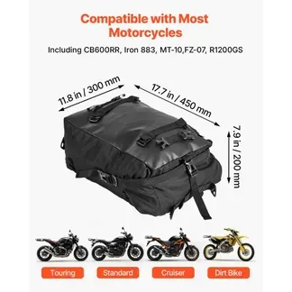 VEVOR Motorradhecktasche Rücksitztasche (30 L) mit wasserfester Regenabdeckung, Motorrad-Gepäckaufbewahrung, Gepäckträgertasche mit Schultergurt universell passende Heckträger Motorradgepäck VEVOR Motorradhecktasche Rücksitztasche (30 L) mit wasserfester Regenabdeckung, Motorrad-Gepäckaufbewahrung, Gepäckträgertasche mit Schultergurt universell passende Heckträger Motorradgepäck
