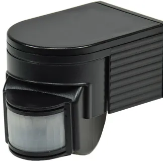 Aufputz Bewegungsmelder „CBM“ 180° IP44, 1-1200W, 3-Draht, schwarz Aufputz Bewegungsmelder „CBM“ 180° IP44, 1-1200W, 3-Draht, schwarz