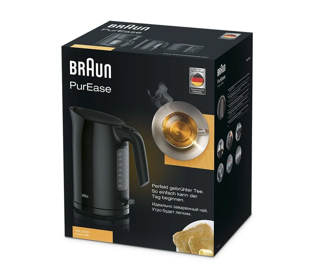Braun PurEase WK 3100 BK Wasserkocher 1,7 l 2200 W Schwarz – Bild 2