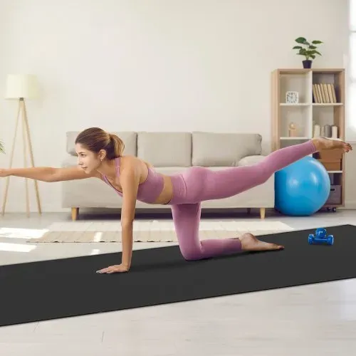 VEVOR Trainingsmatte, rutschfeste, hochdichte Premium-Yogamatte, Trainings-Yogamatte für Männer und Frauen, Fitness- und Trainingsmatte mit Tasche und Tragegurt, für alle Arten von Heim-Yoga, Pilates und Bodentraining (3,6 x 1,8 m) – Bild 7