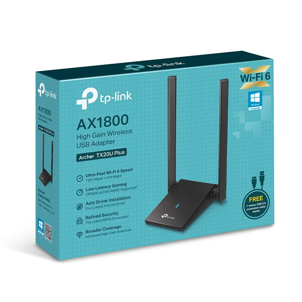 TP-Link AX1800 Drahtloser USB-Adapter mit zwei Antennen und hoher Verstärkung – Bild 6