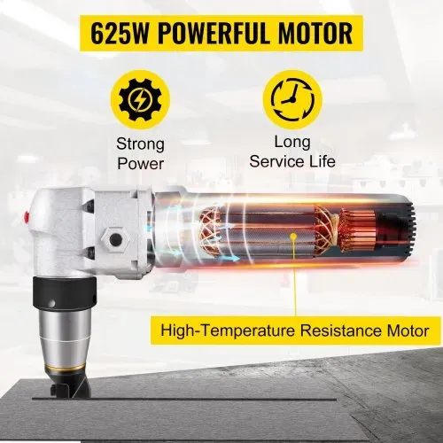VEVOR elektrische Blechschere 4 mm Blechnibbler 625 W Blechknabber 1000U/min Knabber Schere im Bereich Bleche, Wellmaterialien, Rohre, komplexe Profile, Edelstahl, Kupfer, Aluminium, Kunststoff – Bild 2