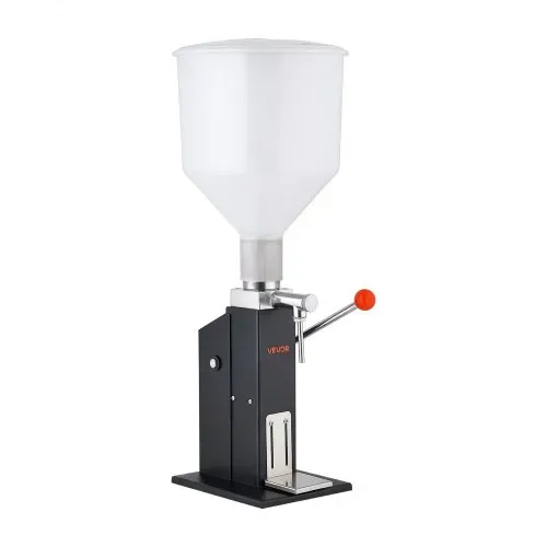 VEVOR Manuelle Abfüllmaschine 5-60 ml Flüssigkeitsfüller mit 10 L Trichter, Abfüllanlage für Getränke Öl Honig Shampoo & Lotion, Kohlenstoffstahlgehäuse, Tropfschutzdüse, Verstellbarer Flaschenständer – Bild 8