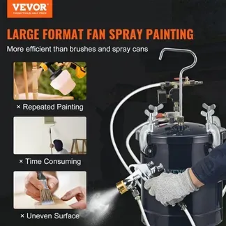 VEVOR Druckbehälter Farbbehälter Sprühfarbe Drucktopf 10 L Drucktank, 60 psi Lackierpistole Farbbehälter Φ 52 x 32 cm Spray Paint Pressure Pot Tank Paint Container Farbspritzpistolen Lacken, Flecken VEVOR Druckbehälter Farbbehälter Sprühfarbe Drucktopf 10 L Drucktank, 60 psi Lackierpistole Farbbehälter Φ 52 x 32 cm Spray Paint Pressure Pot Tank Paint Container Farbspritzpistolen Lacken, Flecken