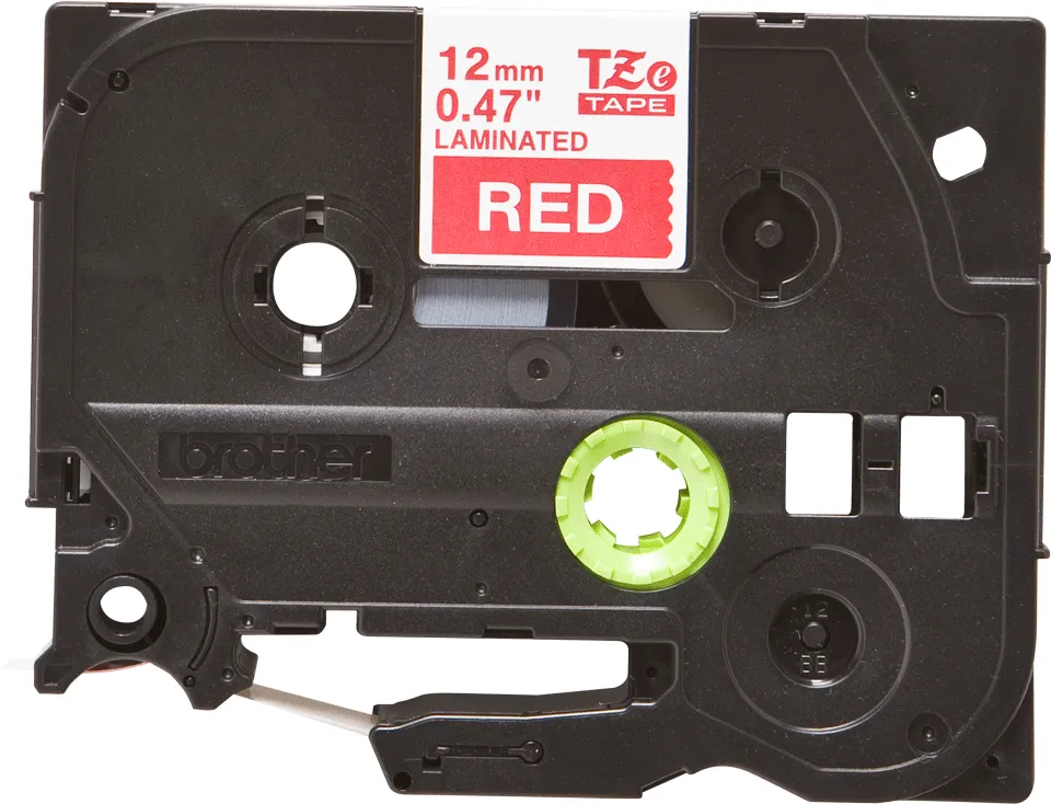Brother TZE-435 Etiketten erstellendes Band Weiss auf Rot – Bild 2