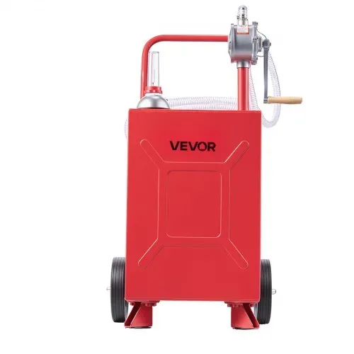 VEVOR 75,7L Kraftstofftrolley Mobile Tankanlage mit Manueller Pumpe Rot, Tragbarer Kraftstoffbehälter für Auto Rasenmäher Boot, Mit 2 Rollen & Ölstandsanzeige, Für Benzin & Diesel, Kohlenstoffstahl – Bild 10