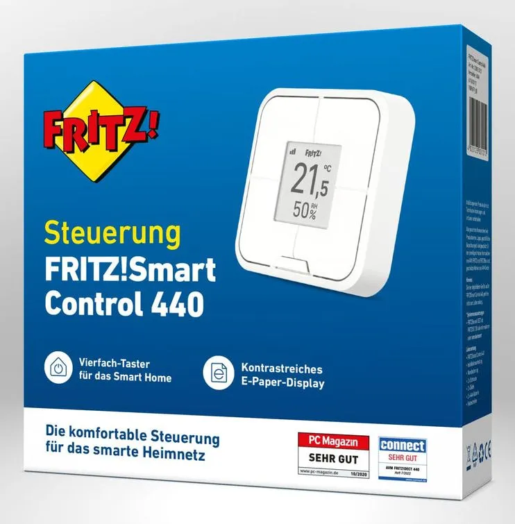 FRITZ!Smart Control 440 4fach Taster mit E-Paper-Display – Bild 3