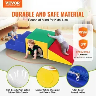 VEVOR Einzelner Tunnelkletterer, Spielset für Kleinkinder, Schaumstoff-Kletterblöcke für Kleinkinder, Kinder-Tunnellabyrinth mit Treppen und Rampe, Indoor für Kleinkinder und Vorschulkinder 3 Stück VEVOR Einzelner Tunnelkletterer, Spielset für Kleinkinder, Schaumstoff-Kletterblöcke für Kleinkinder, Kinder-Tunnellabyrinth mit Treppen und Rampe, Indoor für Kleinkinder und Vorschulkinder 3 Stück