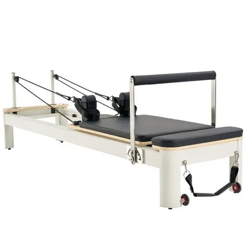 VEVOR Pilates Reformer Maschine Pilates-Bett aus Aluminium mit Sitzbox & doppeltem Widerstand – Feder & Kordel, für Fortgeschrittene & Anfänger, Heim-Fitnessstudio Gerät bis zu 181,44 kg – Bild 8