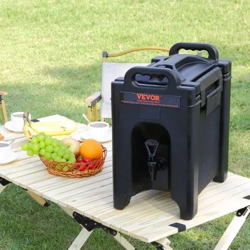VEVOR Heiß- und Kaltgetränkespender Getränkespender 9,5 L, LDPE Heiß- und Kaltwasserbrunnen Großer Getränkespender mit Zapfen für Kaffee, Kalte Milch, Wasser, Saft usw. Isolierkanne 1-2 Personen – Bild 7