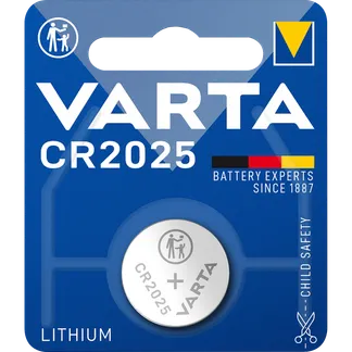 Lithium-Knopfzelle VARTA “Electronics“, CR 2025, 170mAh, 3V, 1er-Blister Lithium-Knopfzelle VARTA “Electronics“, CR 2025, 170mAh, 3V, 1er-Blister