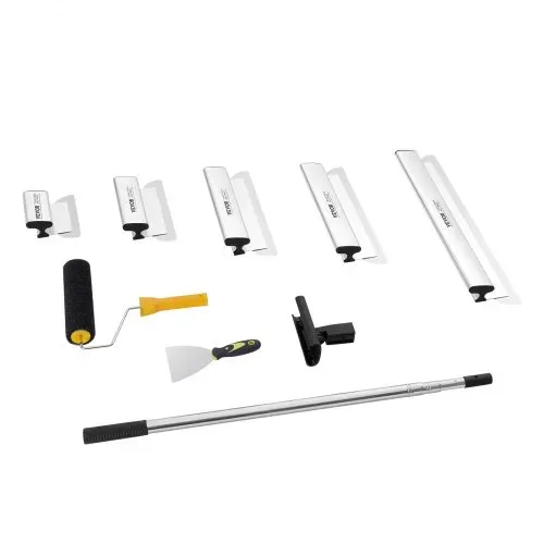 VEVOR Trockenbau-Spachtelklingen-Set, 178/254/356/406/610mm Spachtelklingen + 862-2072 mm Verlängerungsgriffstange, Edelstahlmesser, Spachtelwerkzeuge, für Gipskarton/Wandplatten/Gipskartonplatten – Bild 8