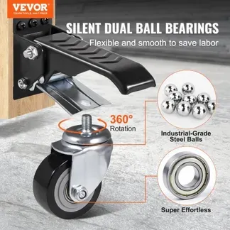 VEVOR 4er-Set Lenkrollen Werkbank max. 74,8kg Tragfähigkeit Möbelrollen Doppelkugellager Schwerlastrollen aus Polyurethan Transportrollen mit Bremse Industrierollen 160x70x174mm VEVOR 4er-Set Lenkrollen Werkbank max. 74,8kg Tragfähigkeit Möbelrollen Doppelkugellager Schwerlastrollen aus Polyurethan Transportrollen mit Bremse Industrierollen 160x70x174mm