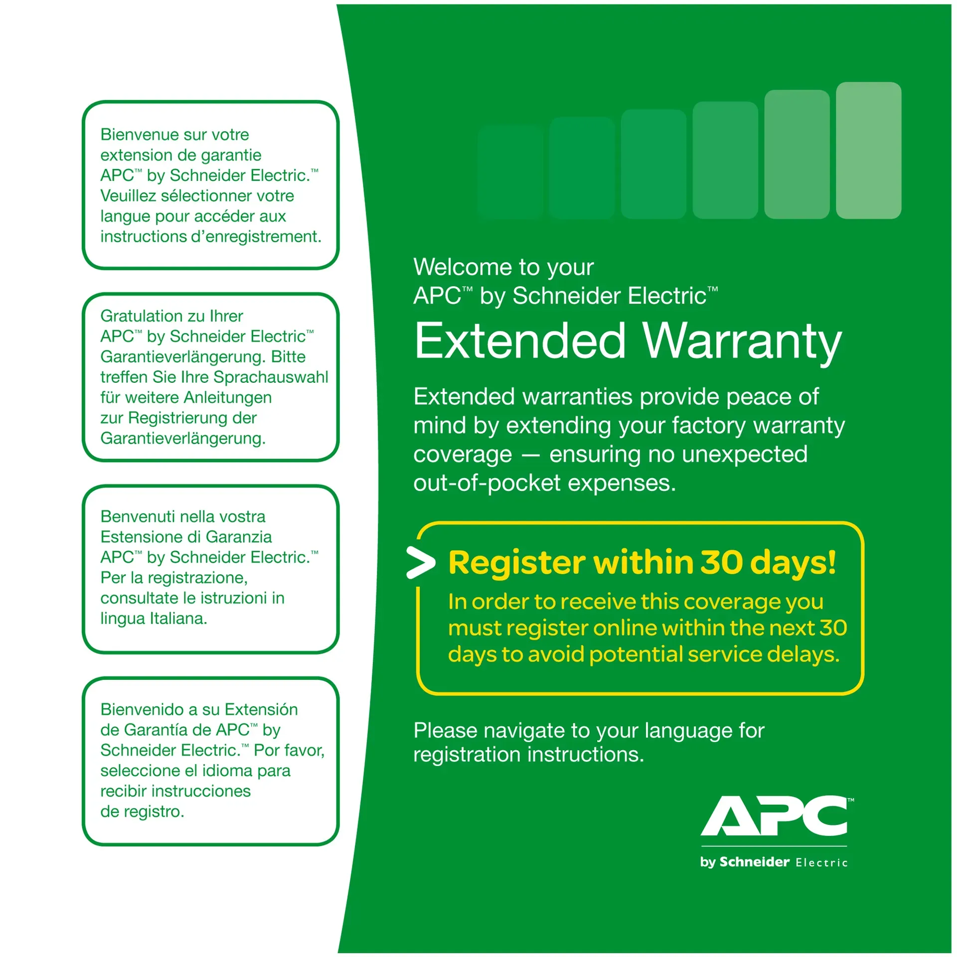 APC Service Pack 3 Year Extended Warranty 3 Jahr(e) APC Service Pack 3 Year Extended Warranty 3 Jahr(e)