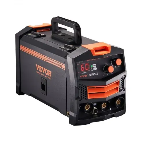 VEVOR MIG-Schweißgerät, 130 A synergetische MIG-Schweißmaschine, gasloses Fülldraht-Welder, tragbarer MIG-Schweißer mit IGBT-Wechselrichtertechnologie und digitalem Anzeigebildschirm – Bild 9