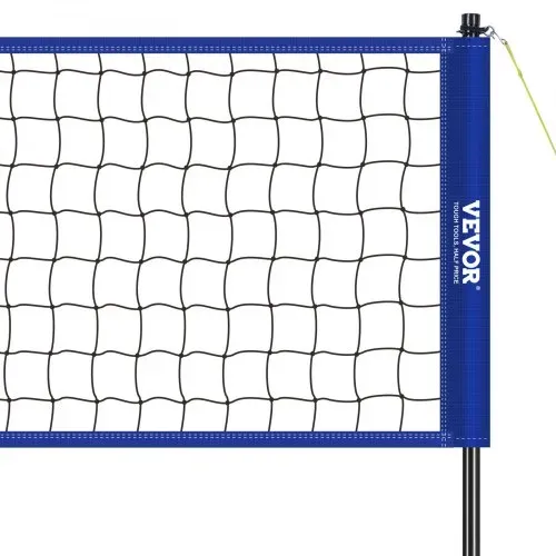 VEVOR Volleyballnetz Höhenverstellbares Volleyballnetz Set, 9,7 x 2,4 m Tragbarer Beachvolleyball-Netz, Blau Volleyballnetz Faltbare Volleyballnetz mit Volleyball & Tragetasche, für Garten, Strand – Bild 9