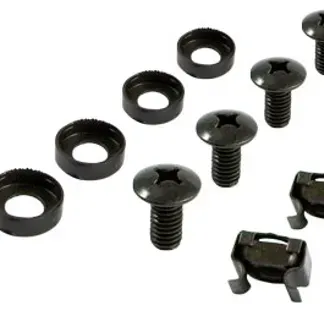 ALLNET 19″zbh. Befestigungsset, Käfigmuttern+Schrauben, 100-Pack, M6, Schwarz, ALLNET 19″zbh. Befestigungsset, Käfigmuttern+Schrauben, 100-Pack, M6, Schwarz,