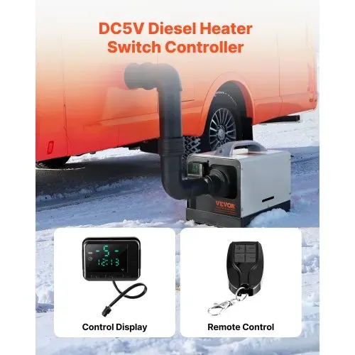 VEVOR Diesel Luftheizungsregler, DC 5 V Universal-Thermostatschalter für Dieselheizung, Standheizungsregler mit LCD Display & Fernbedienung, Dieselheizungsschalter für 2 kW/5 kW/8 kW Standheizungen VEVOR Diesel Luftheizungsregler, DC 5 V Universal-Thermostatschalter für Dieselheizung, Standheizungsregler mit LCD Display & Fernbedienung, Dieselheizungsschalter für 2 kW/5 kW/8 kW Standheizungen