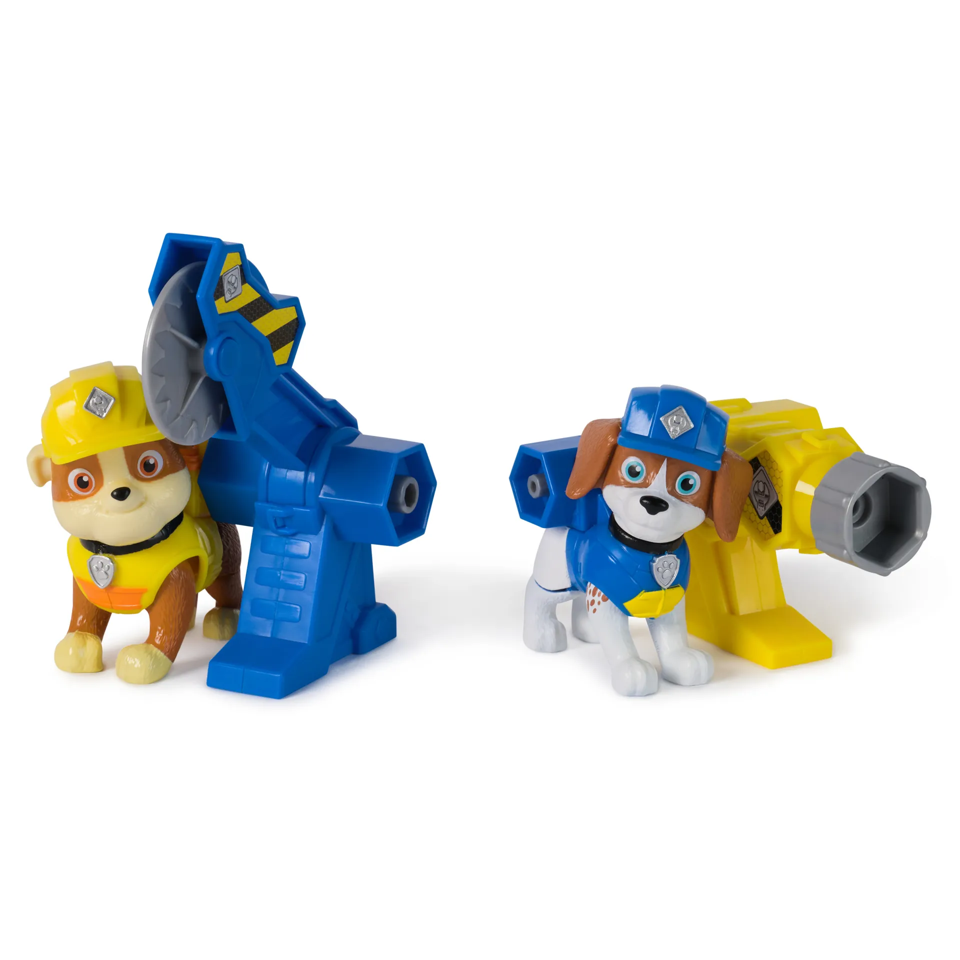 Rubble & Crew Power Tool Pups - Spielset mit 2 Hundefiguren Rubble und Wheeler, 2 Bauwerkzeugen und Bauzubehör – Bild 5