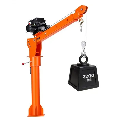 VEVOR Pickup-Kran Ladekran mit 12V Elektrischer Seilwinde 998kg Tragkraft, Hebekran für Werkstatt Baustelle Lager Forstwirtschaft, Teleskopausleger, 360° Drehkranz, Fernbedienung, Kohlenstoffstahl – Bild 9