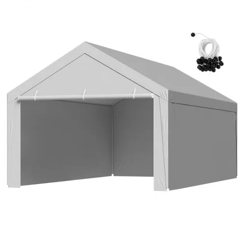VEVOR Carport-Ersatzdach, 3,65×6,09 m, tragbare Garagenzeltplane mit Seitenwänden, UV-beständig, strapazierfähige Autounterstandsplane, grau, Rahmen nicht im Lieferumfang enthalten VEVOR Carport-Ersatzdach, 3,65×6,09 m, tragbare Garagenzeltplane mit Seitenwänden, UV-beständig, strapazierfähige Autounterstandsplane, grau, Rahmen nicht im Lieferumfang enthalten