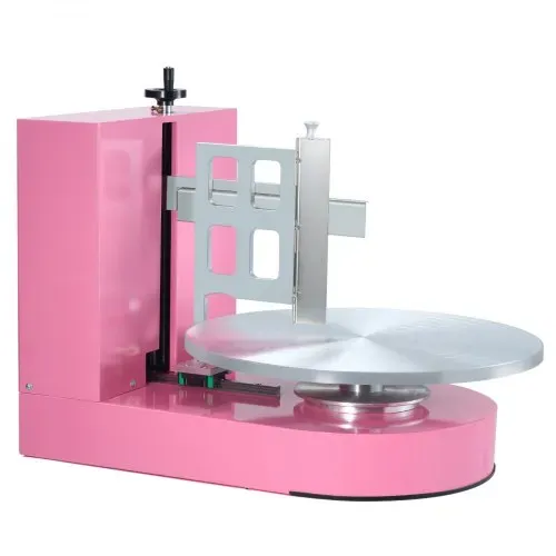 VEVOR einstellbare Tortencremestreichmaschine elektrische Tortendekorationsmaschine zum Verteilen von Kuchencreme, zum Bestreichen und Schmieren von Kuchenglasuren, für 10,16 bis 40,64 cm Kuchen Rosa – Bild 9