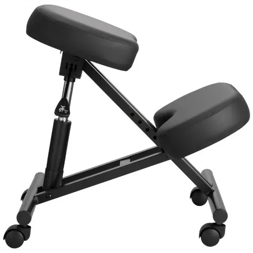 VEVOR Ergonomischer Kniehocker mit Rollen, Mobiler Höhenverstellbarer Kniestuhl in X-Form mit Dicken Schaumstoffpolstern, zur Entlastung von Nacken & Rücken, für Zuhause, Büro & Meditation, Schwarz – Bild 9