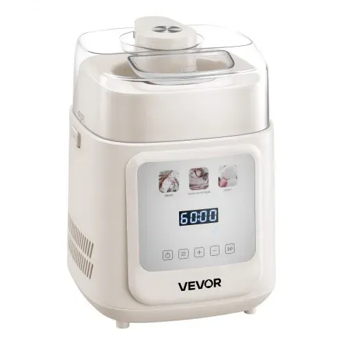 VEVOR automatische Eismaschine mit eingebautem Kompressor 1 L kein Vorgefrieren, Gelato und Ice Cream Maker mit 4 Modi, elektrischer Eismaschine Frozen Yogurt Sorbet Maker Weiß – Bild 10