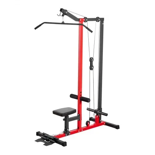 VEVOR Latzugstation, 2-in-1 Latzugturm, ca. 227 kg Belastbare Gewichtsauflage, Kraftstation mit Latzugstange, Krafttraining für Rücken Arme Schultern, Latzugmaschine für Fitnesscenter Zuhause, Schwarz – Bild 9