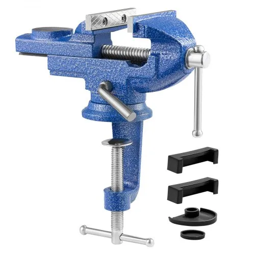 VEVOR Schraubstock, 7,62 cm, Tischschraubstock mit 360°-Drehsockel, Werkbankschraubstock, Gusseisenkonstruktion, für Holzbearbeitungs-, Metallbohr-, Gravier-, Schleif-, Schweiß- & Schneidearbeiten VEVOR Schraubstock, 7,62 cm, Tischschraubstock mit 360°-Drehsockel, Werkbankschraubstock, Gusseisenkonstruktion, für Holzbearbeitungs-, Metallbohr-, Gravier-, Schleif-, Schweiß- & Schneidearbeiten